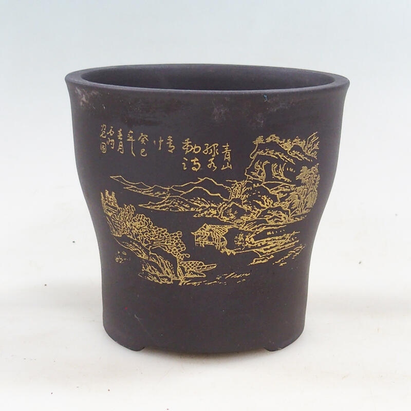 Bonsai bowl 10.5 x 10.5 x 10 cm, color black