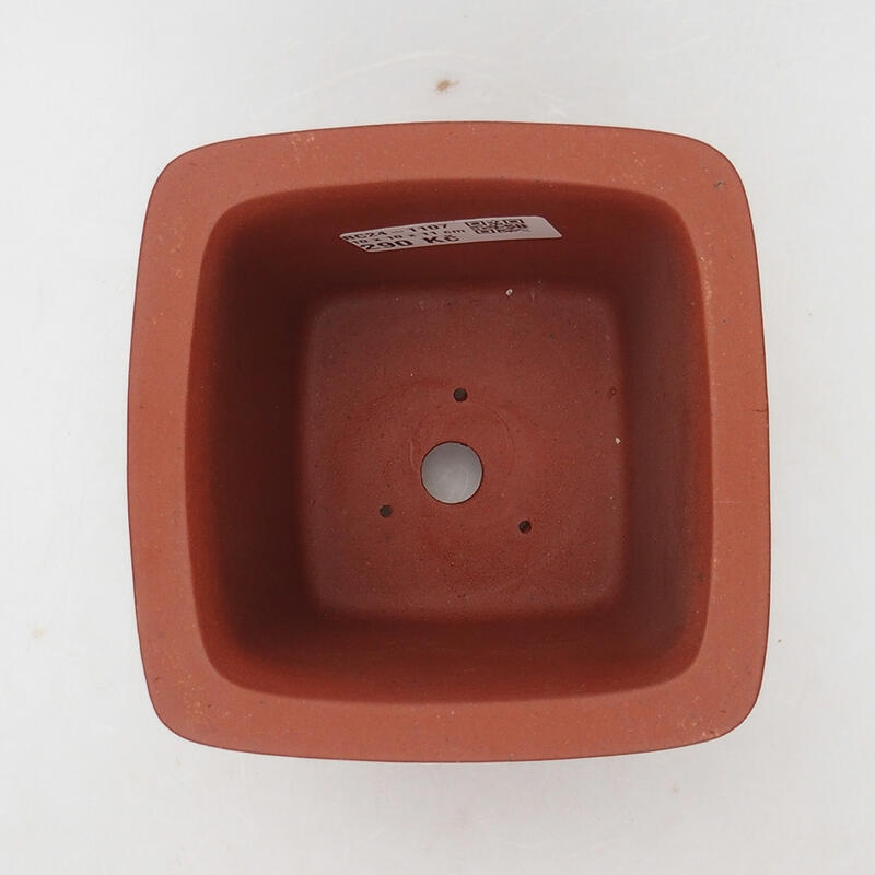 Bonsai bowl 10.5 x 10.5 x 11.5 cm, brick color