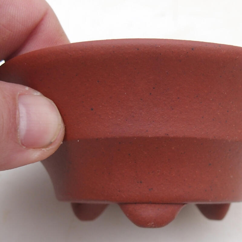 Bonsai bowl 10.5 x 10.5 x 4.5 cm, brick color