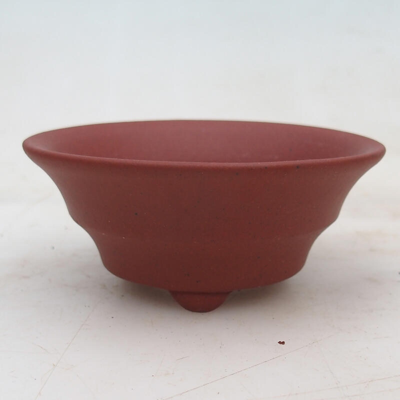 Bonsai bowl 10.5 x 10.5 x 4.5 cm, brick color