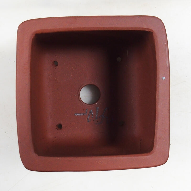 Bonsai bowl 11.5 x 11.5 x 10 cm, brick color