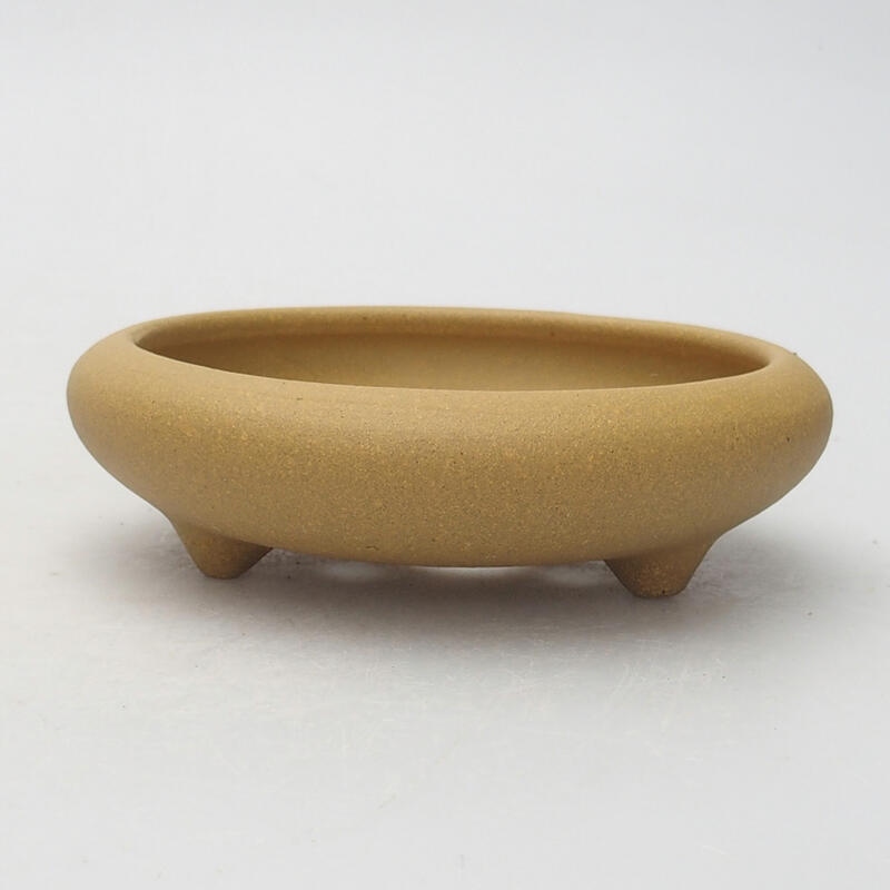 Bonsai bowl 11 x 11 x 3.5 cm, color ocher