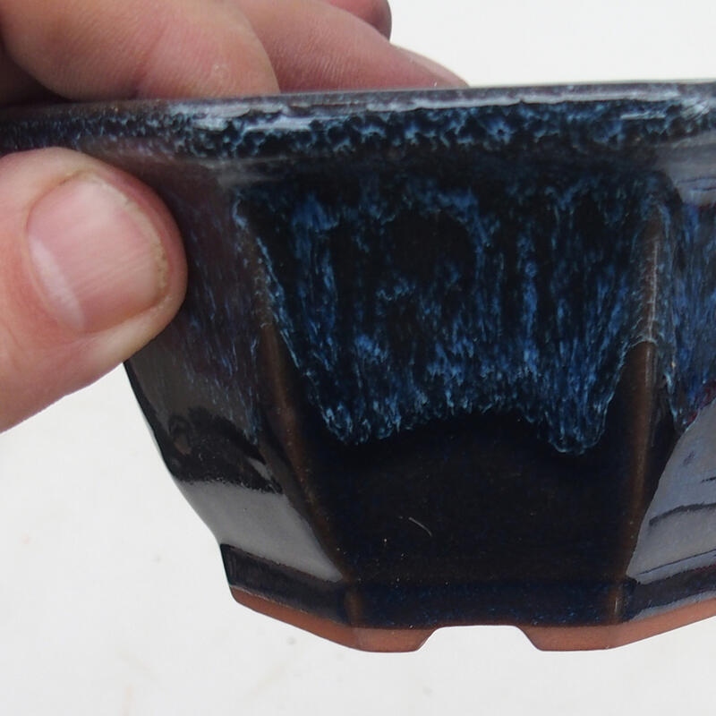 Bonsai bowl 11 x 11 x 6 cm, color blue