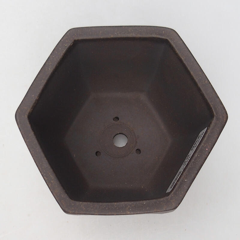 Bonsai bowl 11 x 9.5 x 7.5 cm, color brown ocher