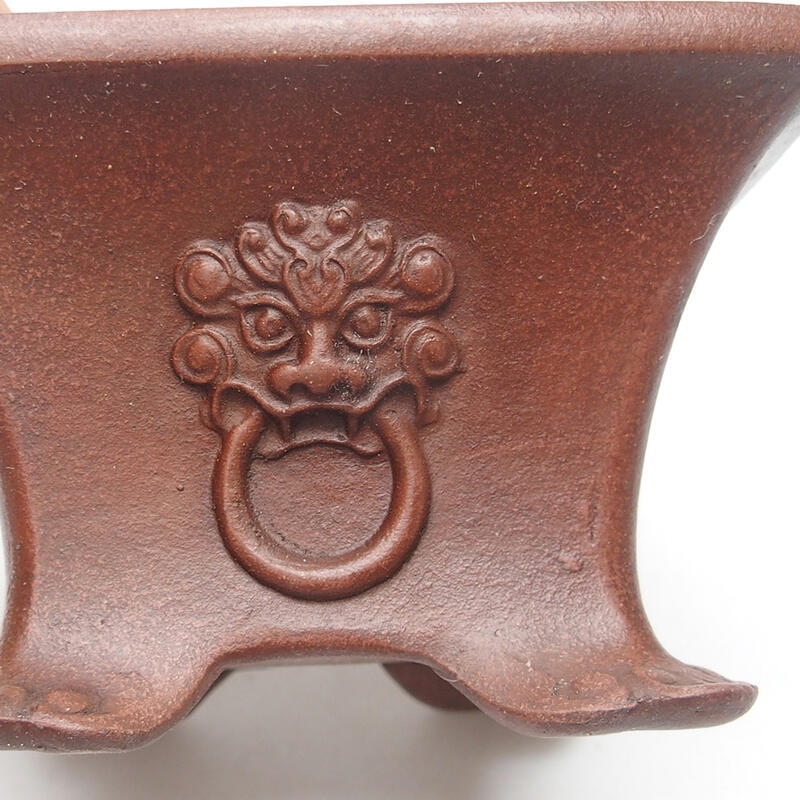 Bonsai bowl 12 x 12 x 7 cm, color brown