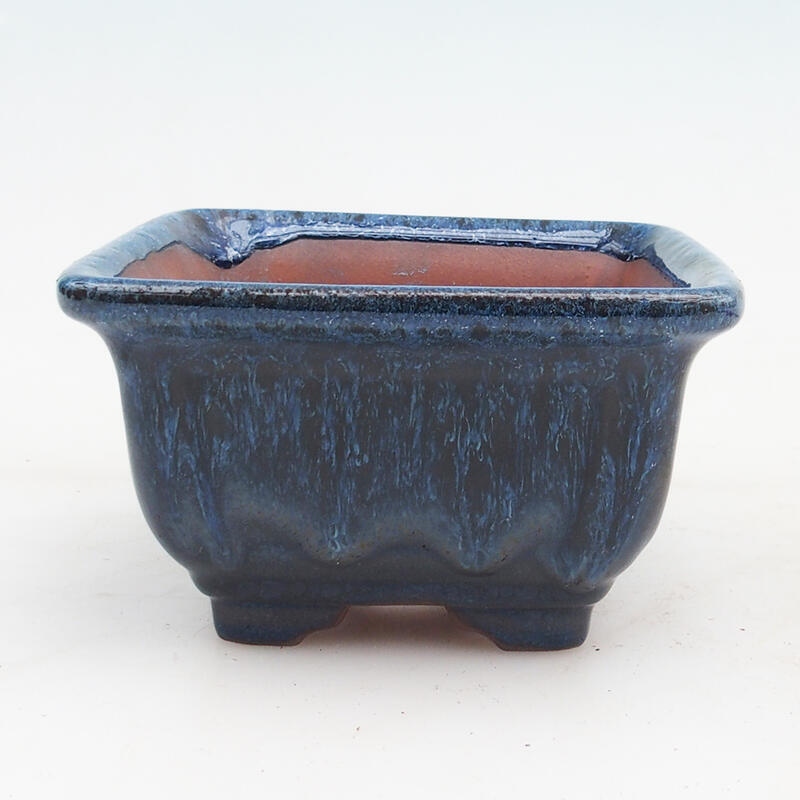 Bonsai bowl 12 x 12 x 7 cm, color blue