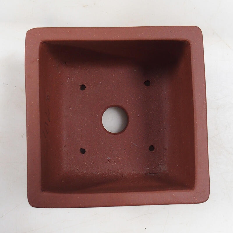 Bonsai bowl 12 x 12 x 8 cm, brick color