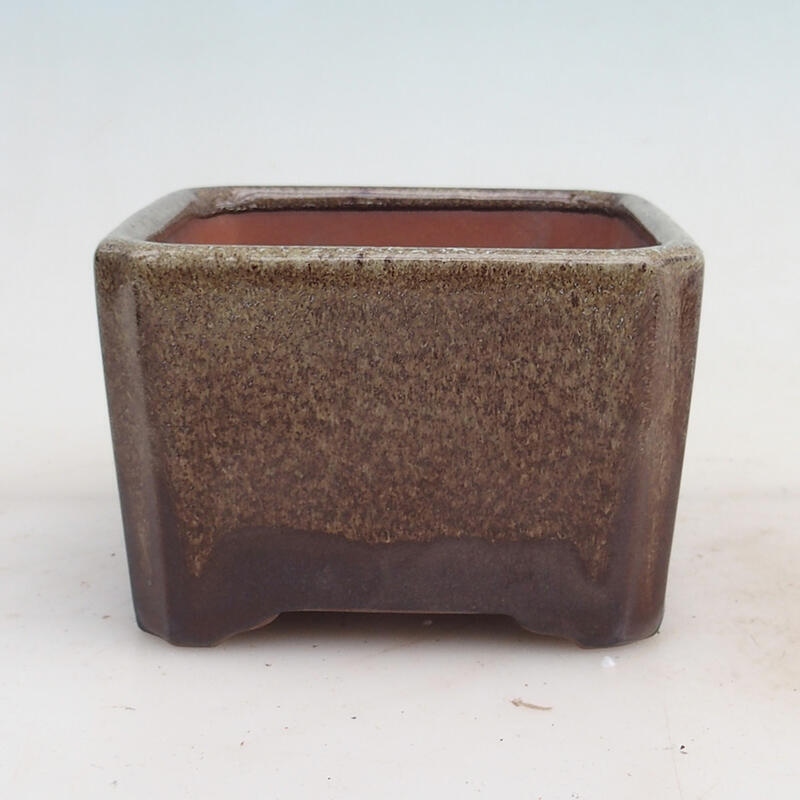 Bonsai bowl 12 x 12 x 8 cm, color brown