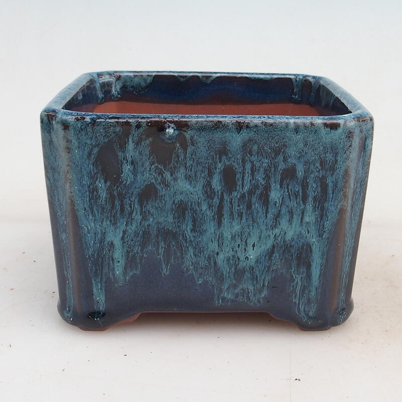 Bonsai bowl 12 x 12 x 8 cm, color blue