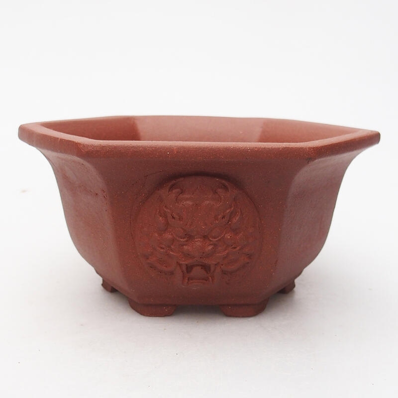 Bonsai bowl 13 x 12 x 6 cm, brick color