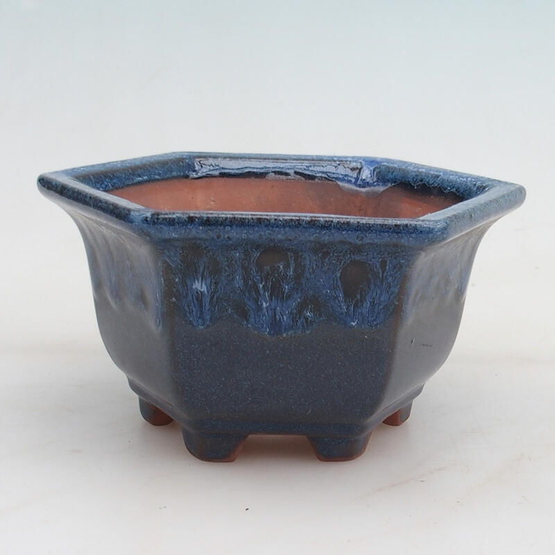 Bonsai bowl 13 x 12 x 7 cm, color blue