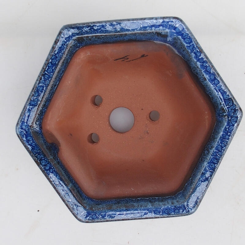 Bonsai bowl 13 x 12 x 7 cm, color blue