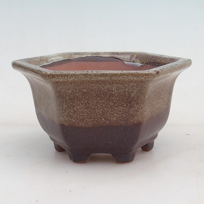 Bonsai bowl 13 x 12 x 7 cm, color burgundy