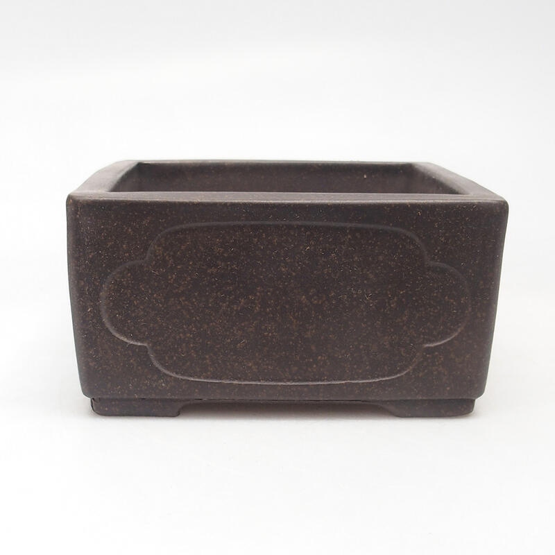 Bonsai bowl 13 x 13 x 6.5 cm, color brown ocher