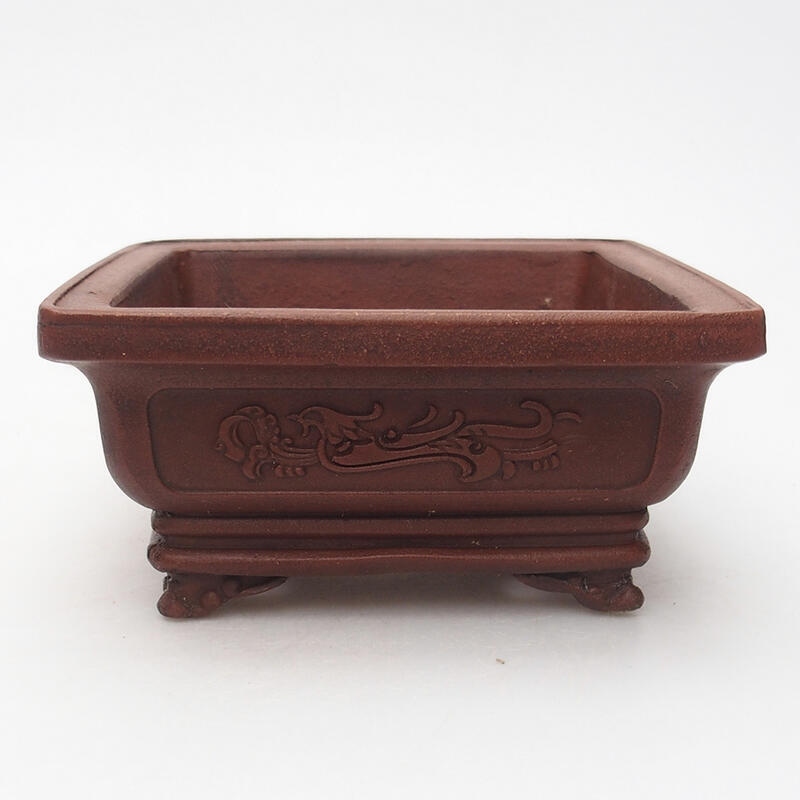 Bonsai bowl 13 x 13 x 6 cm, color brown