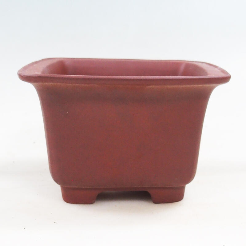 Bonsai bowl 13 x 13 x 8.5 cm, brick color