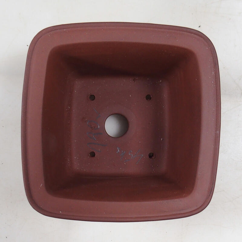 Bonsai bowl 13 x 13 x 8.5 cm, brick color