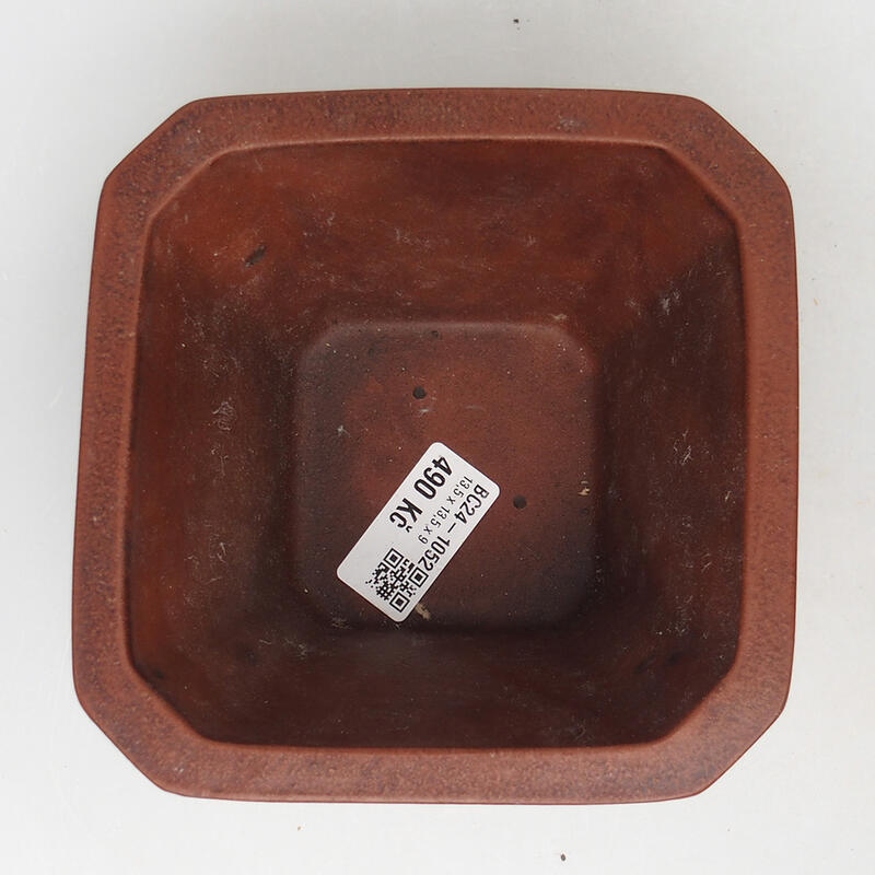 Bonsai bowl 13 x 13 x 9 cm, color brown