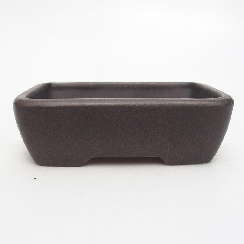 Bonsai bowl 14.5 x 10.5 x 4.5 cm, color brown ocher