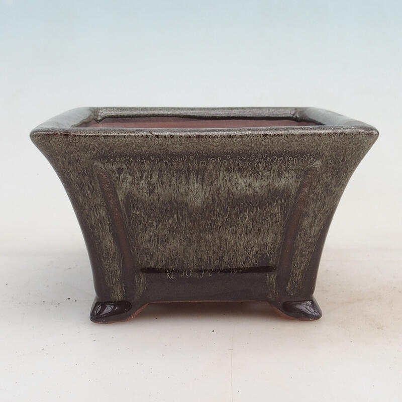 Bonsai bowl 14.5 x 14.5 x 8.5 cm, color brown