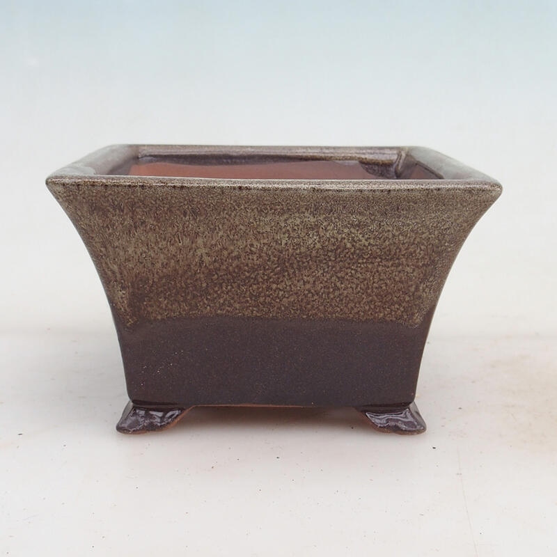 Bonsai bowl 14.5 x 14.5 x 8.5 cm, color brown