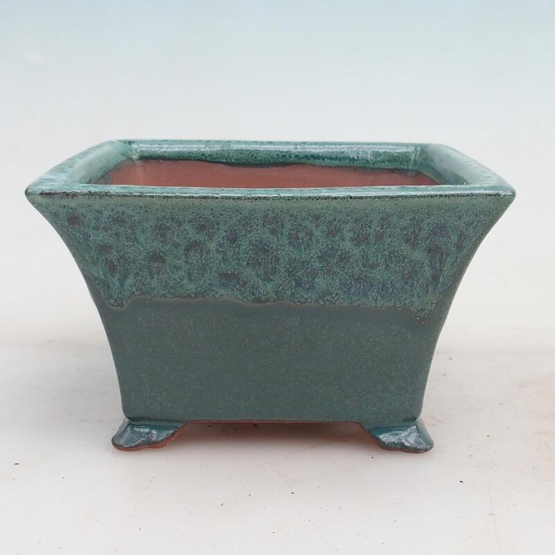 Bonsai bowl 14.5 x 14.5 x 8.5 cm, color green