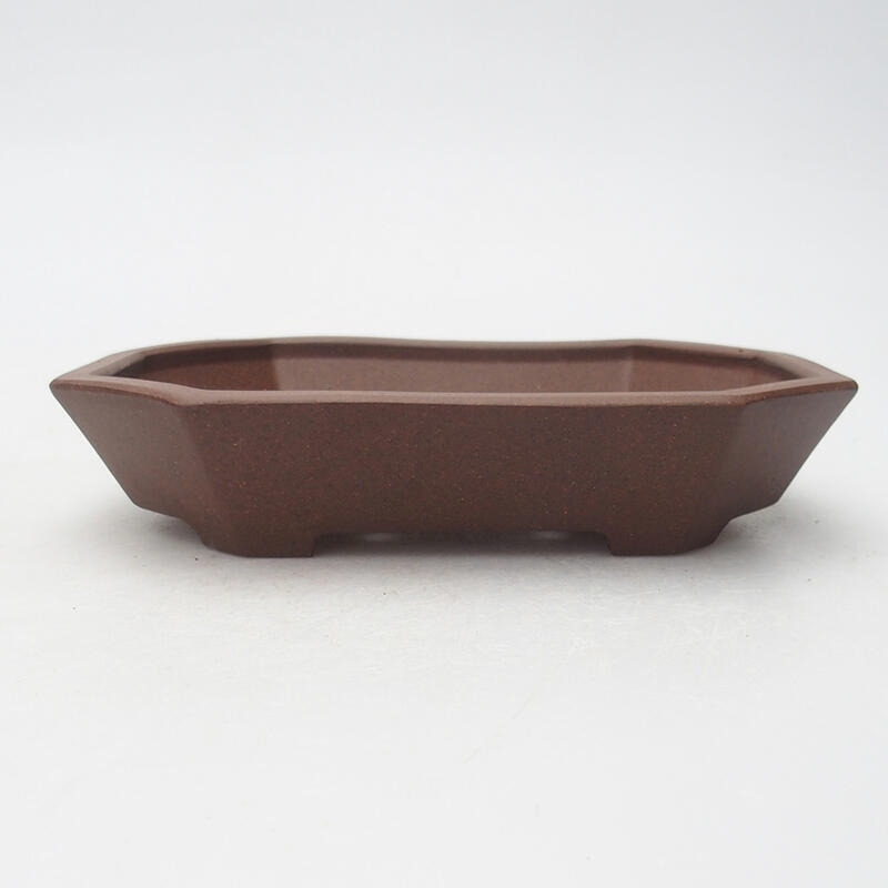 Bonsai bowl 14 x 10 x 3 cm, color brown