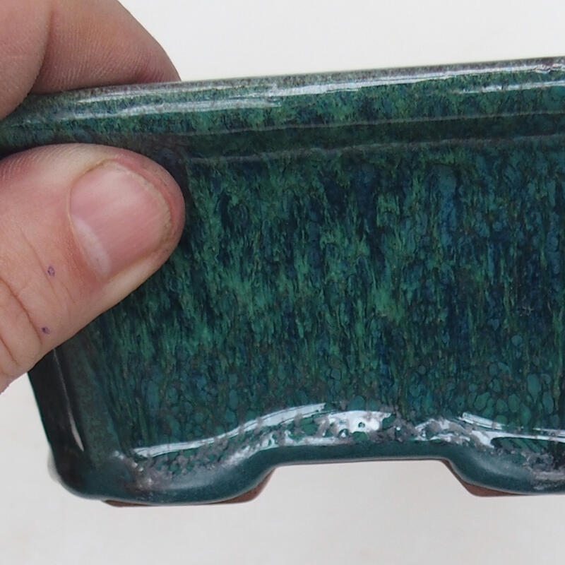 Bonsai bowl 14 x 12 x 6 x cm, color green