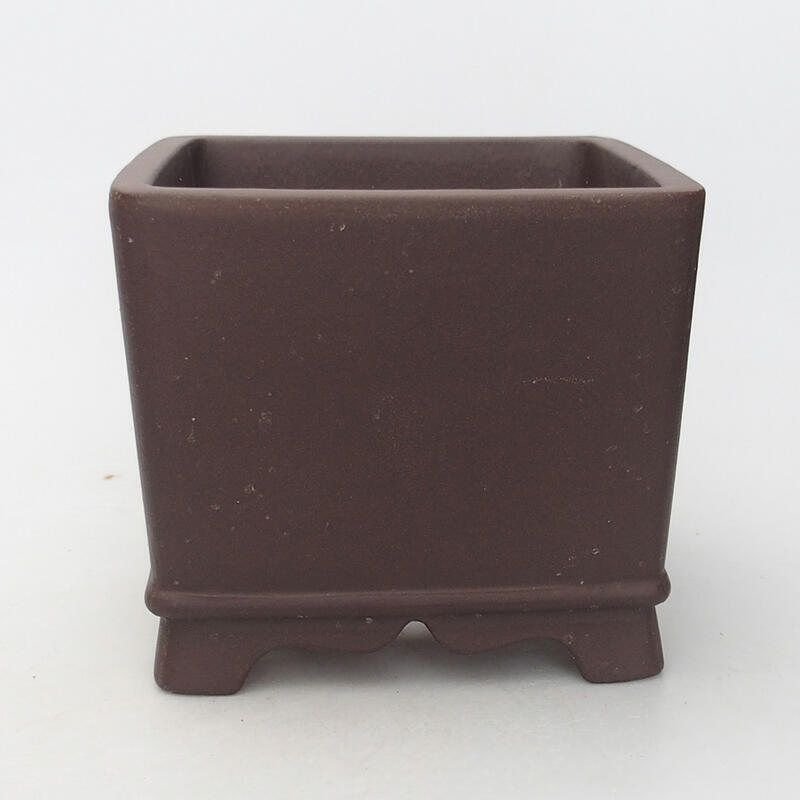 Bonsai bowl 14 x 14 x 12 cm, color brown