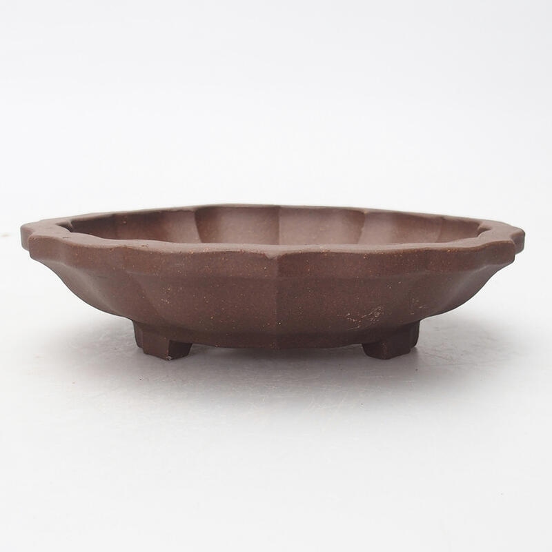 Bonsai bowl 14 x 14 x 3.5 cm, color brown