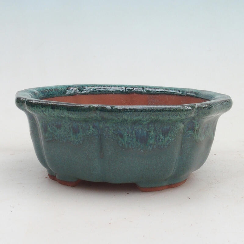 Bonsai bowl 14 x 14 x 5.5 cm, color green