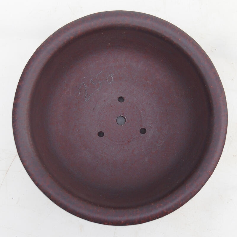 Bonsai bowl 14 x 14 x 5 cm, color brown-red