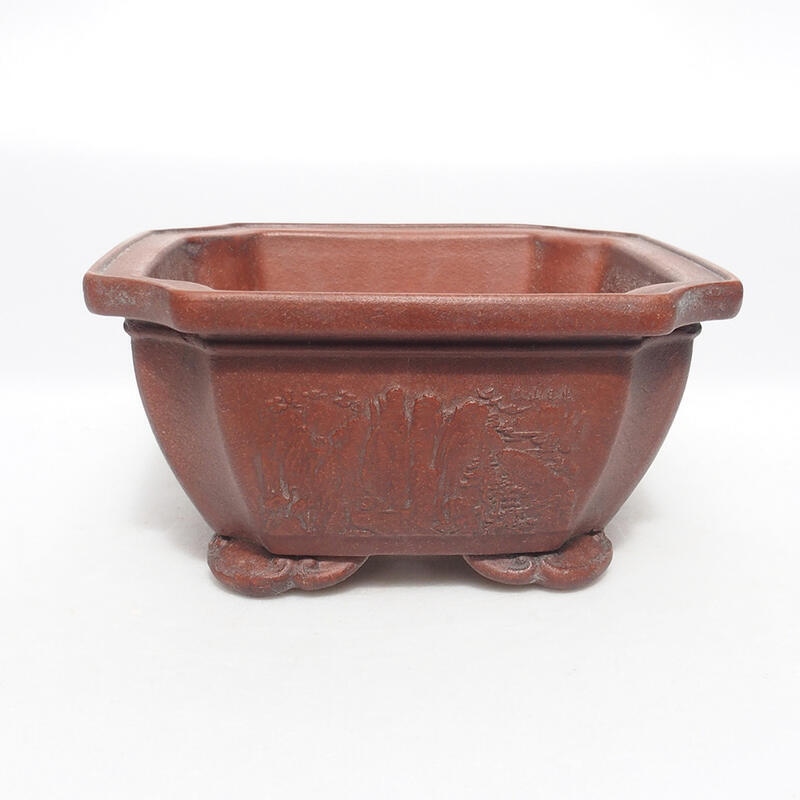 Bonsai bowl 14 x 14 x 7 cm, color brown