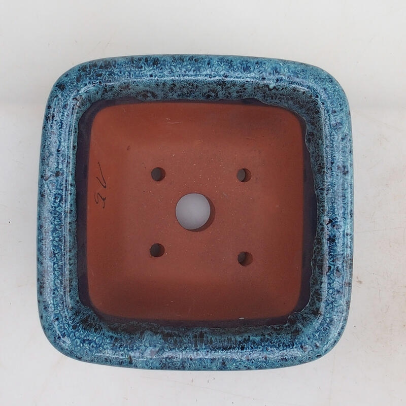 Bonsai bowl 14 x 14 x 8 cm, color blue