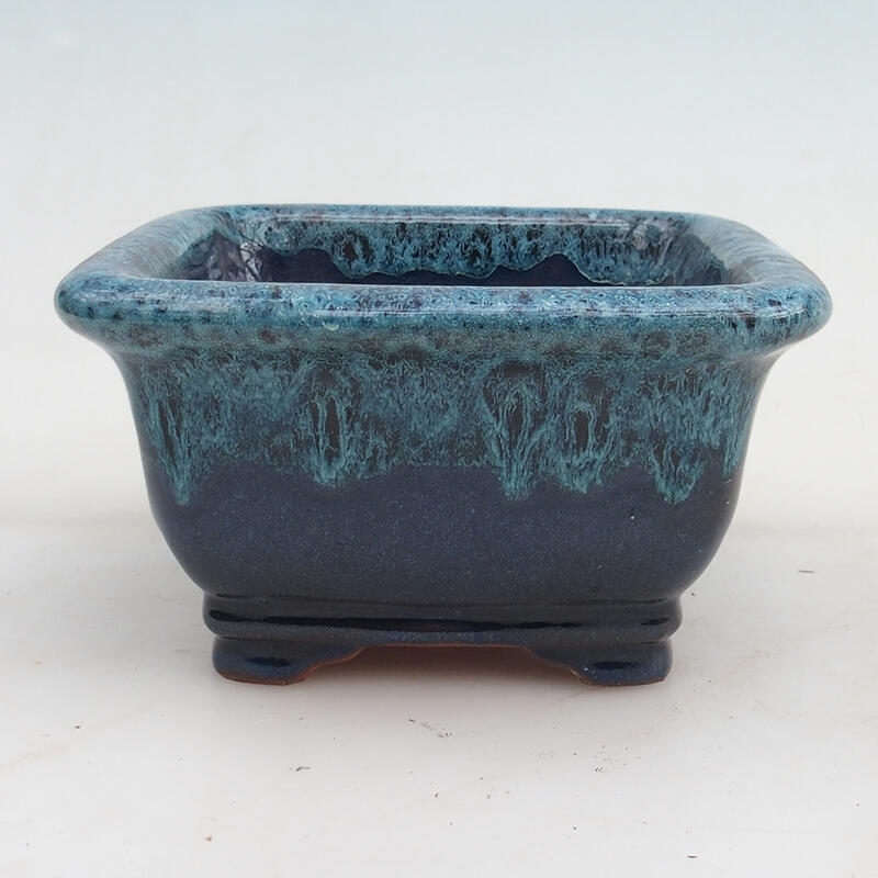 Bonsai bowl 14 x 14 x 8 cm, color blue