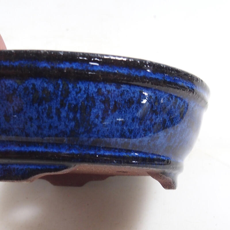 Bonsai bowl 15.5 x 11.5 x 4.5 cm, color blue