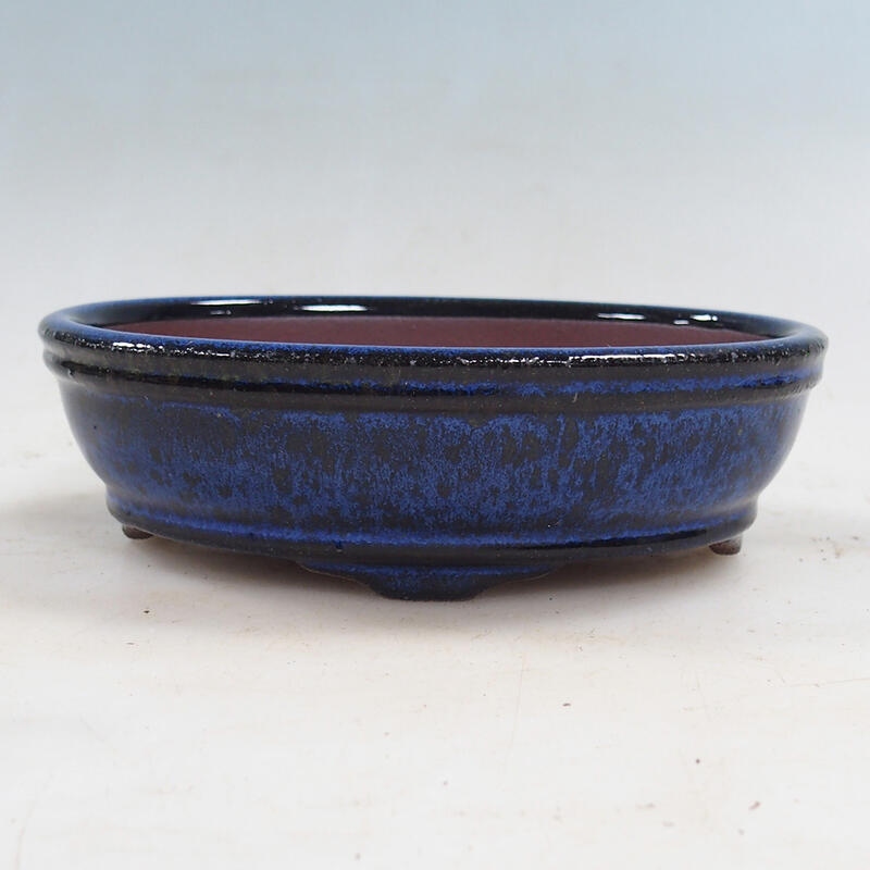 Bonsai bowl 15.5 x 11.5 x 4.5 cm, color blue