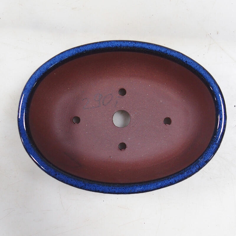 Bonsai bowl 15.5 x 11.5 x 4.5 cm, color blue