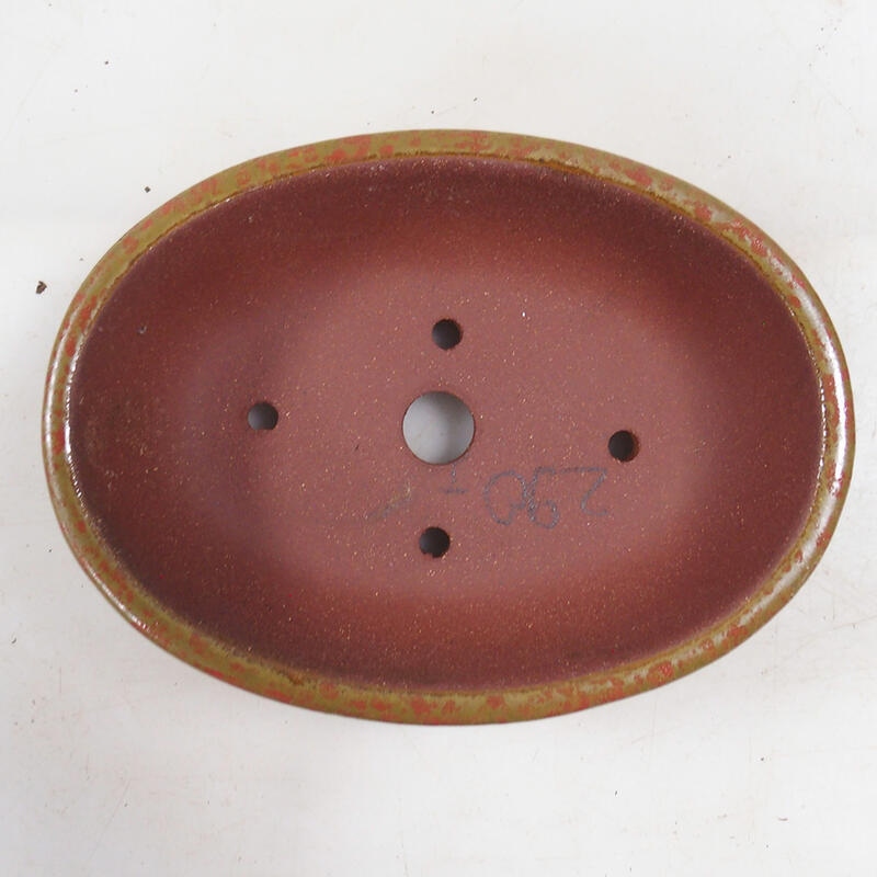 Bonsai bowl 15.5 x 11.5 x 4.5 cm, color ocher