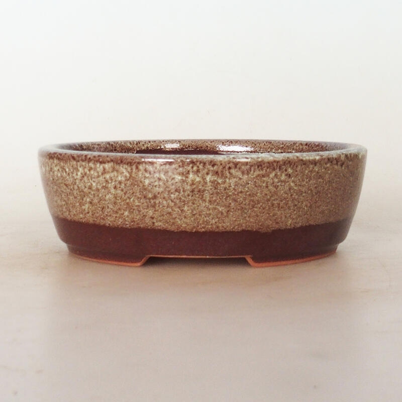 Bonsai bowl 15.5 x 12.5 x 5 cm, color brown