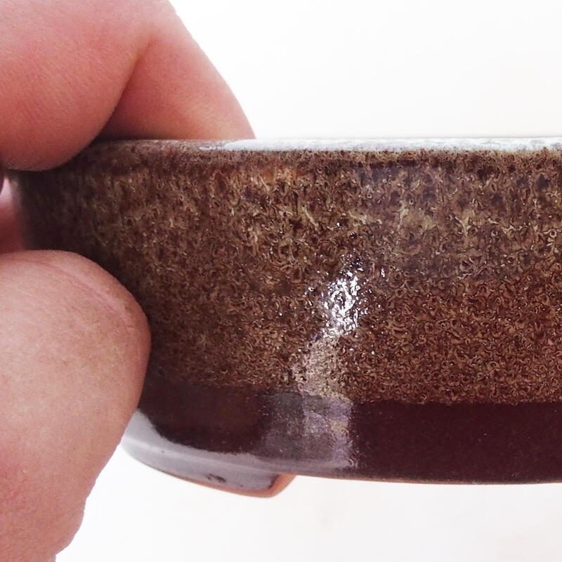 Bonsai bowl 15.5 x 12.5 x 5 cm, color brown