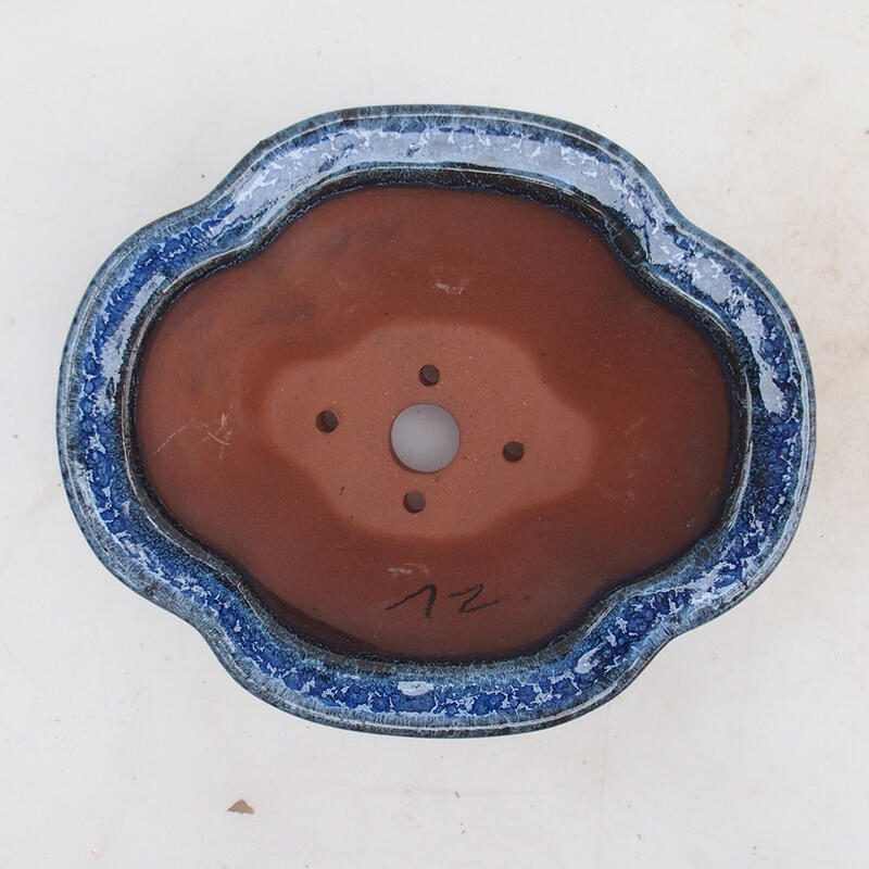 Bonsai bowl 15.5 x 13 x 7.5 cm, color blue