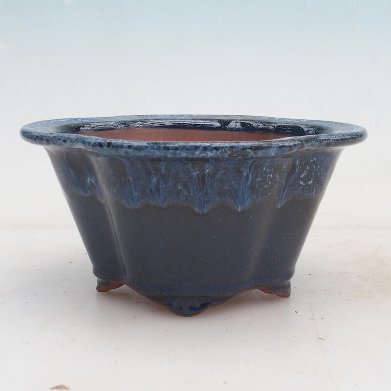 Bonsai bowl 15.5 x 13 x 7.5 cm, color blue