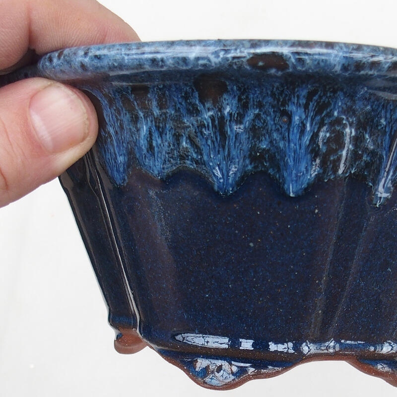 Bonsai bowl 15.5 x 13 x 7.5 cm, color blue