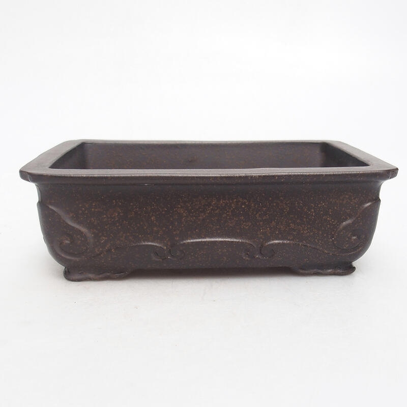 Bonsai bowl 15 x 10 x 4.5 cm, color brown ocher