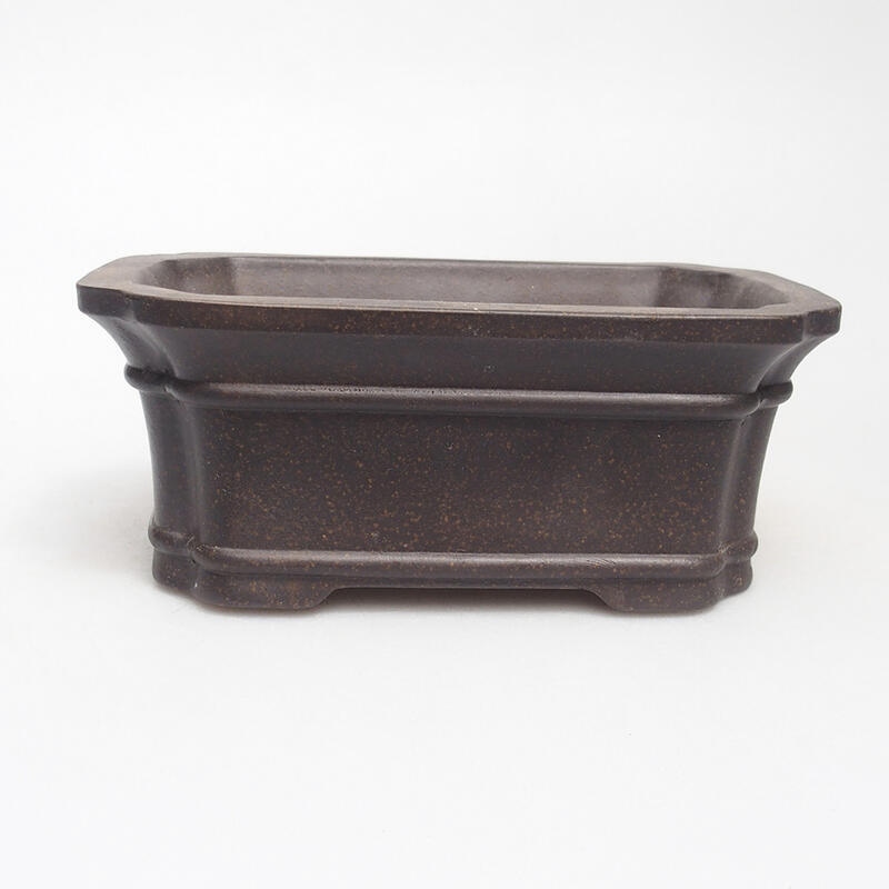 Bonsai bowl 15 x 10 x 6 cm, color brown ocher