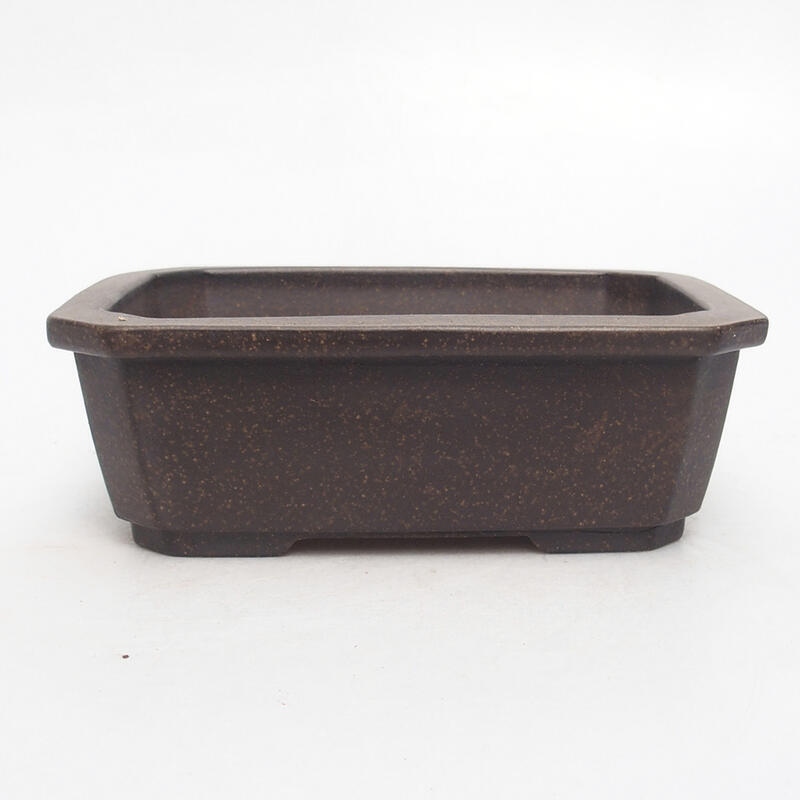 Bonsai bowl 15 x 11 x 5 cm, color brown ocher