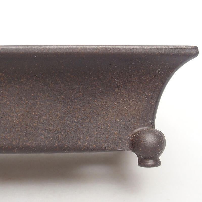 Bonsai bowl 15 x 11 x 5 cm, color brown ocher