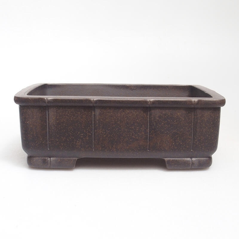 Bonsai bowl 15 x 11 x 5 cm, color brown ocher