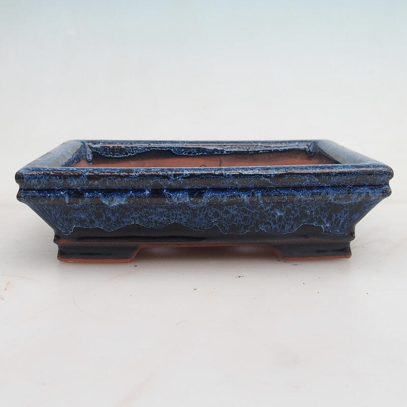 Bonsai bowl 15 x 12 x 4 cm, color blue